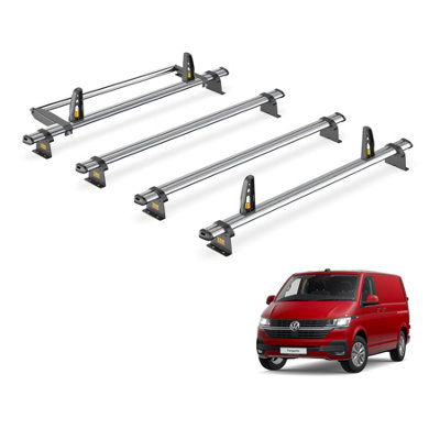 VW Transporter 4 Bar Roof Rack + Ladder Roller for 2015+ (With Rear Barn Doors) - Van Guard Trade