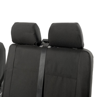 VW Transporter T5/T5.1 (2003-2015) Front Seat Covers Tailored (Black) - UK Custom Covers - 7