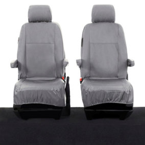 VW Transporter T5/T5.1 Tailored Front Seat Covers - Single/Single (2003-2015) Grey - UK Custom Covers