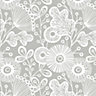 Vymura Geometric Florals Grey Wallpaper FD42643