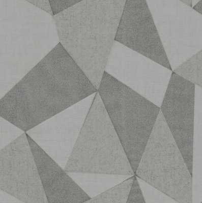 Vymura M95601 Milano Large Fractal Geometric Wallpaper, Mid Grey