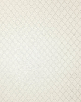 Vymura M95680 Santina Trellis Italian Heavyweight Vinyl Wallpaper, White/Silver