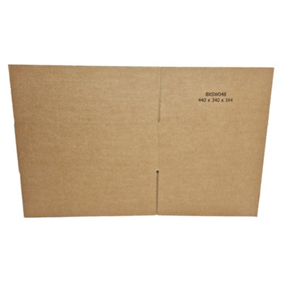 W.E. Roberts Brown Small Parcel Postal Mailing Cardboard Boxes (Pack of 10) 44.6 x 34.6 x 15.4cm - 4