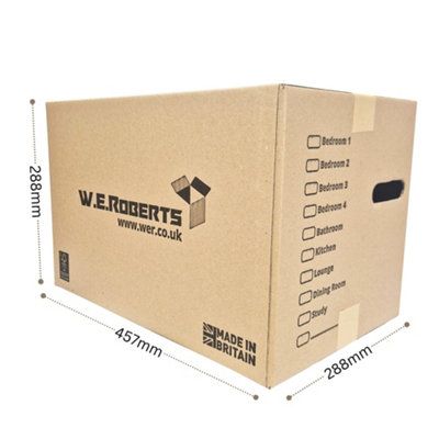 W.E. Roberts Large Cardboard Moving box