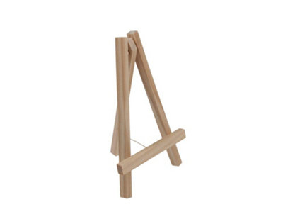 W/EASEL 10X16CM NAT - Wooden Easel: 10 x 16cm: Natural - Occasions