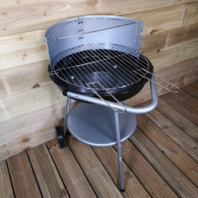 W47 x H75cm Outdoor Garden Round Charcoal BBQ Barbecue on Wheels