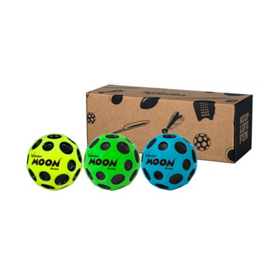 Waboba Moon Ball (Pack of 3) Blue/Green/Yellow (One Size)