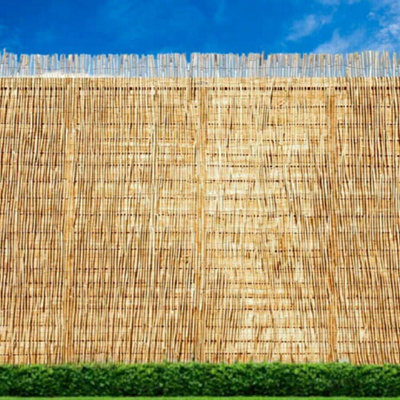 Wadan 1.2m x 3m Natural Reed Screen - Reed Fence Screening Roll for ...