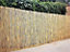 Wadan 1.8m x 4m Natural Split Reed Fence - Hand-Woven Reed Fence Screening Roll for Garden Privacy