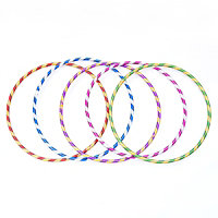Wadan 10pc 65cm Multicolor Hula Hoops for Kids and Adults - Spiral Glittering Hula Hoops - Fitness Hula Hoop Weight Loss Exercise