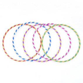 Wadan 10pc 65cm Multicolor Hula Hoops for Kids and Adults - Spiral Glittering Hula Hoops - Fitness Hula Hoop Weight Loss Exercise