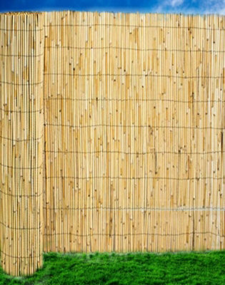 Wadan 1m x 6m Natural Reed Screen - Reed Fence Screening Roll for Garden Privacy