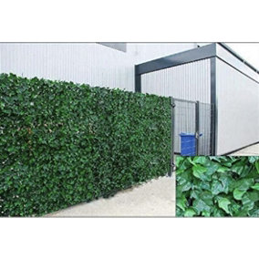 Wadan 1mx3m Artificial Ivy Leaf Fence, Ivy Leaf Hedge Roll Garden Privacy Screen