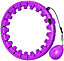Wadan 24 Knots Hula Hoop with Weight Ball - Purple Weighted Hula Hoop for Adults - 24 Knots Detachable & Adjustable Size