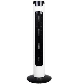 Wadan 32 Inches Tower Fan - Oscillating Tower Fan with 3 Speed Settings - Fresh air Standing Desk Fan Ideal for Home or Office