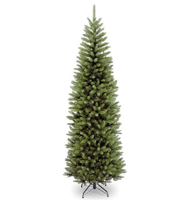 Wadan 5ft Green Pencil Slim Artificial Christmas Tree, 500 Tips Xmas Tree with Strong Metal Stand