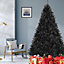 Wadan 6ft Black Artificial Christmas Tree, 800 Tips Xmas Tree with Solid Metal Legs