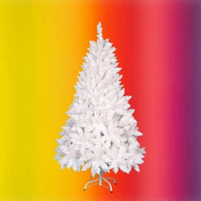 Wadan 6ft White Artificial Christmas Tree, 800 Tips Xmas Tree with Solid Metal Legs