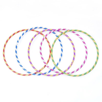 Wadan 6pc 55cm Multicolor Hula Hoops for Kids and Adults - Spiral Glittering Hula Hoops - Fitness Hula Hoop Weight Loss Exercise Price Comparisons | Compare The Build