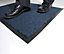 Wadan Blue 60x80 cm Door Mat - Heavy Duty Washable Non-slip Rubber Back Entrance Rug - Shoes Scraper Barrier Mat Indoor & Outdoor