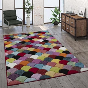 Wadan Multicolor Rug 60x110cm Durable Geometric Soft Indoor Living Room Rugs Rectangular