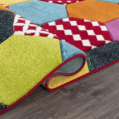 Wadan Multicoloured Rugs 60x220cm Soft Indoor Living Room Rugs Modern Rug For Bedroom