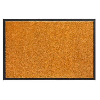 Wadan Orange 60x180cm Door Mat, Heavy Duty Washable Non-slip Rubber Back Entrance Rug, Shoes Scraper Barrier Mat Indoor & Outdoor