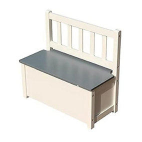 Wadan Wooden Kids Storage Bench, Modern Kids Bench Suitable for Small Rooms, Preschoolers Boys and Girls Activity Build & Playset