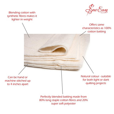 WADDING 45X60IN - Wadding: 80% Cotton and 20% Polyester: Crib: 114.3 x ...