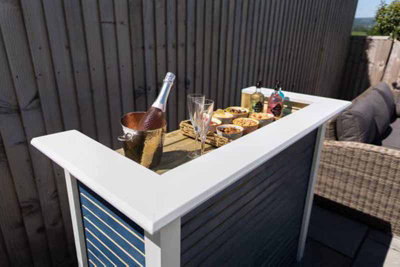 Waddington Garden Bar (3 Shelves Included) - Metal - L61.5 x W140 x H107 cm - Timber - 4