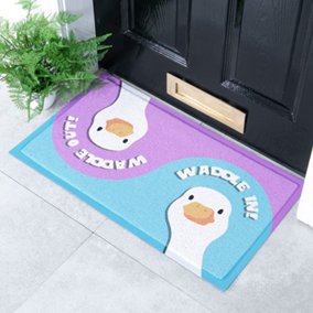 Waddle In Waddle Out Indoor & Outdoor Doormat - 70x40cm