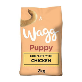 Wagg Complete Growing Support Dog Puppy Dried Dry Food With Chicken 2kg Bag