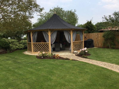 Wagner Pavilion Gazebo Maxi - Pressure Treatet Timber - L660 x W660 x H420 cm