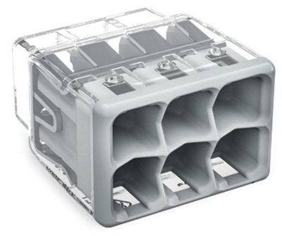Wago 2773-406 6 Way Compact Push Wire Splicing Connectors 2773 Series (Pack of 50)