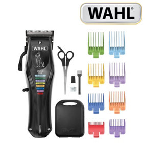 WAHL Colour Pro Rechargeable Corded/Cordless Pet Clippers with Coded Combs