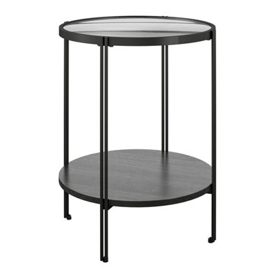 Wainwright Round End Table Black Oak