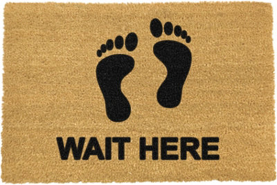 Wait Here Doormat - Regular 60x40cm