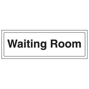 Waiting Room - Workplace Sign - Adhesive Vinyl Sign - 300x100mm (x3)