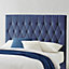 Waldorf Blue Upholstered Ottoman Storage Double Bed Frame Only