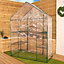 Walk in Garden Greenhouse Green House with 4 Shelves