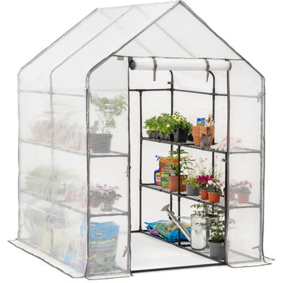 Walk In Greenhouse 8 Shelf 6ft Garden Grow House Reinforced Cover