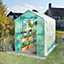 Walk-In Greenhouse Gro-Zone Max with Steel Frame, PE Cover & 12 Shelves - Foldaway Garden Plant Grow House - H200 x W150 x D200cm