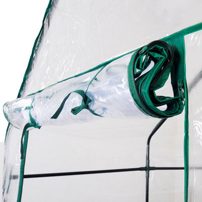 Walk In Greenhouse with PVC Cover Garden Grow Green House 8 Shelves - 5