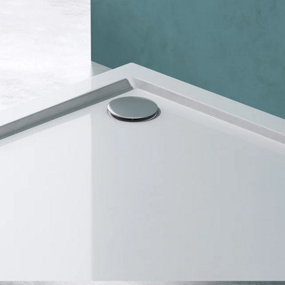 Walk In Screen Panel 760mm Wet Room Shower Enclosure Clear Tempered Glass With Shower Tray 1200x700mm - 3