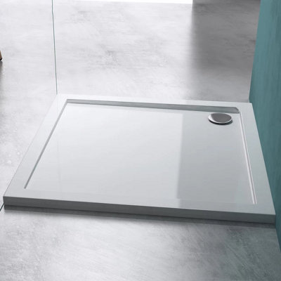 Walk In Screen Panel 760mm Wet Room Shower Enclosure Clear Tempered Glass With Shower Tray 1200x700mm - 4