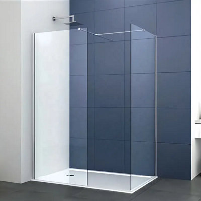 Walk In Shower Screen - Main Screen Size: 700mm Screen Chrome  Extras: With 700mm End Panel