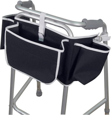 Walking Frame Apron Bag with 3 + 1 Storage Pouches for Zimmer Frames or Walkers