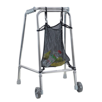 Walking Frame Net Bag - Six Secure Straps - Easy to Fit Walking Aid ...
