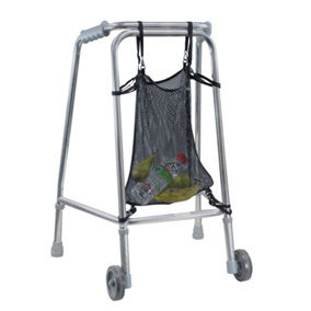 Walking Frame Net Bag - Six Secure Straps - Easy to Fit Walking Aid Carry Bag