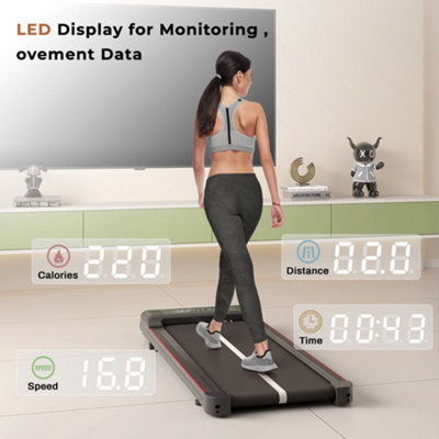 Walking Pad 2 in 1 for Walking and Jogging Under Desk Treadmill with Remote Control for